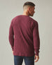 Men's Waffle Long Sleeve Henley - Zinfandel